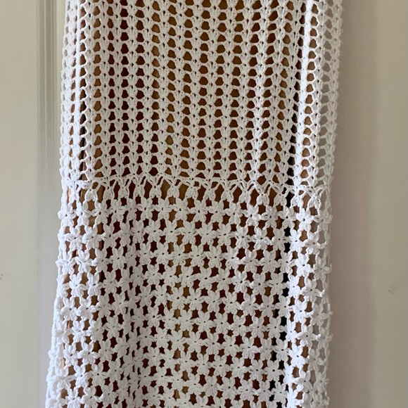 Michael Kors open crochet midi dress. Size small. Tan under-slip included - Picture 1 of 5